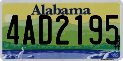 AL license plate 4AD2195