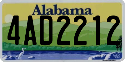 AL license plate 4AD2212