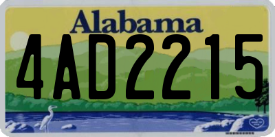 AL license plate 4AD2215