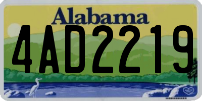 AL license plate 4AD2219