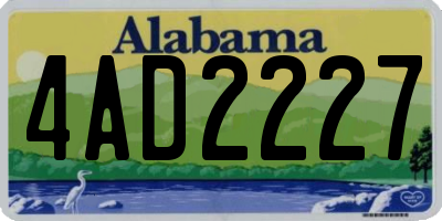 AL license plate 4AD2227