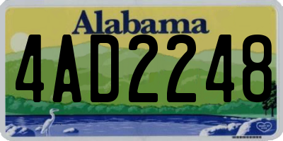 AL license plate 4AD2248
