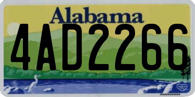 AL license plate 4AD2266