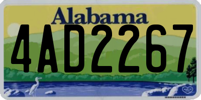 AL license plate 4AD2267