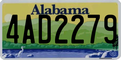 AL license plate 4AD2279