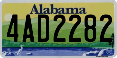 AL license plate 4AD2282