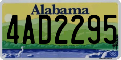 AL license plate 4AD2295