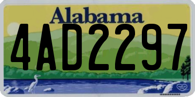AL license plate 4AD2297