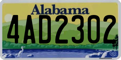 AL license plate 4AD2302