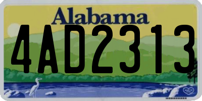 AL license plate 4AD2313