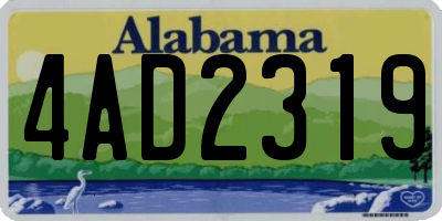 AL license plate 4AD2319