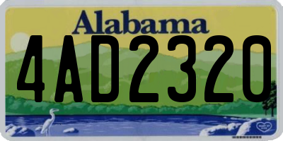 AL license plate 4AD2320
