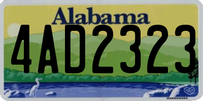 AL license plate 4AD2323