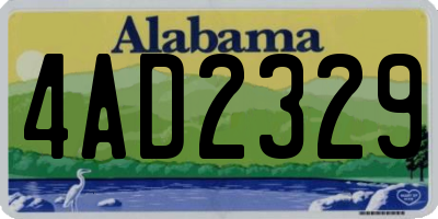 AL license plate 4AD2329