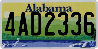 AL license plate 4AD2336