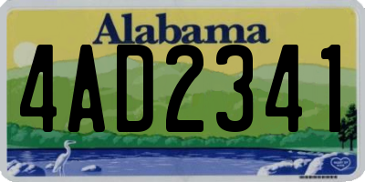 AL license plate 4AD2341