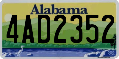 AL license plate 4AD2352