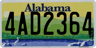 AL license plate 4AD2364