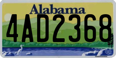 AL license plate 4AD2368