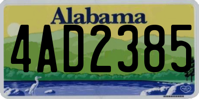 AL license plate 4AD2385
