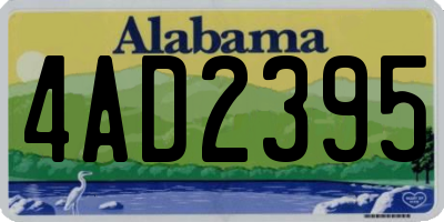 AL license plate 4AD2395