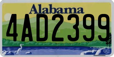 AL license plate 4AD2399