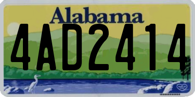 AL license plate 4AD2414