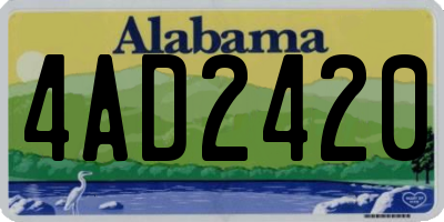 AL license plate 4AD2420