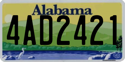 AL license plate 4AD2421