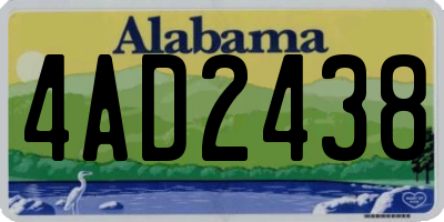 AL license plate 4AD2438