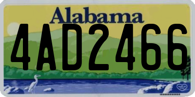 AL license plate 4AD2466