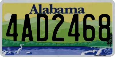AL license plate 4AD2468