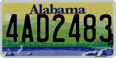 AL license plate 4AD2483