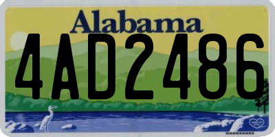 AL license plate 4AD2486