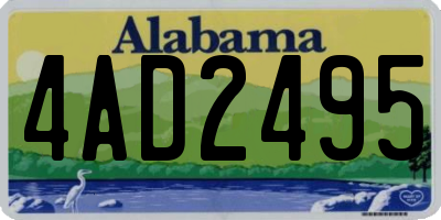 AL license plate 4AD2495