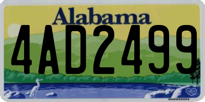 AL license plate 4AD2499