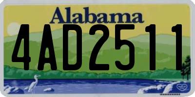 AL license plate 4AD2511