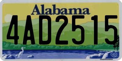 AL license plate 4AD2515