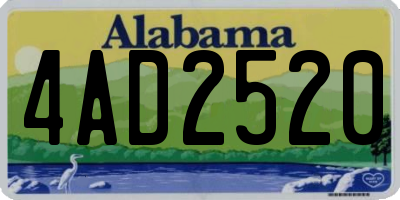 AL license plate 4AD2520