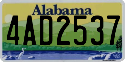 AL license plate 4AD2537