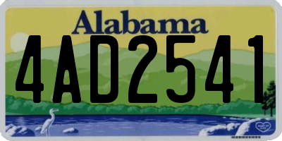 AL license plate 4AD2541