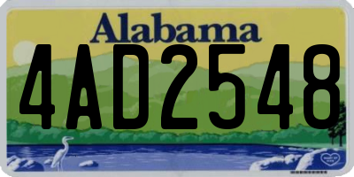 AL license plate 4AD2548