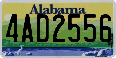 AL license plate 4AD2556