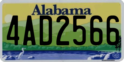 AL license plate 4AD2566