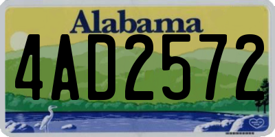AL license plate 4AD2572
