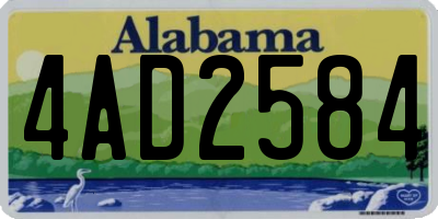 AL license plate 4AD2584