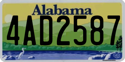 AL license plate 4AD2587