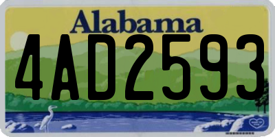 AL license plate 4AD2593