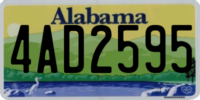 AL license plate 4AD2595