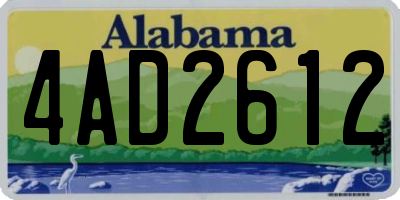 AL license plate 4AD2612
